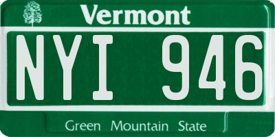 VT license plate NYI946