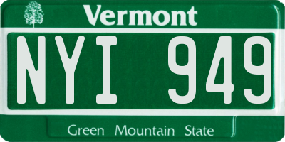 VT license plate NYI949