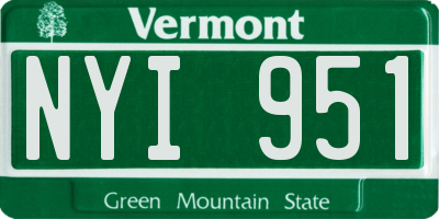 VT license plate NYI951