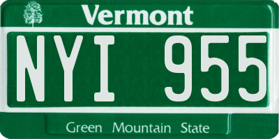 VT license plate NYI955