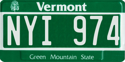 VT license plate NYI974