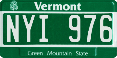 VT license plate NYI976