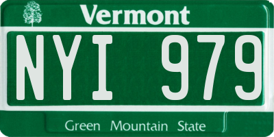 VT license plate NYI979