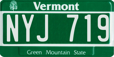 VT license plate NYJ719
