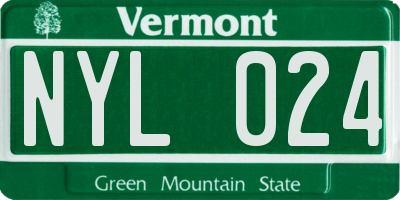 VT license plate NYL024