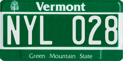 VT license plate NYL028