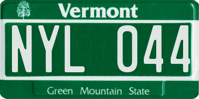 VT license plate NYL044