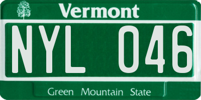 VT license plate NYL046