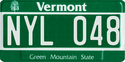 VT license plate NYL048