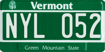 VT license plate NYL052