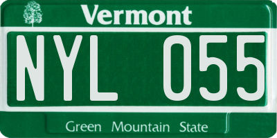 VT license plate NYL055