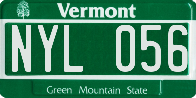 VT license plate NYL056