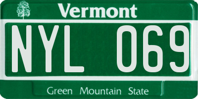 VT license plate NYL069