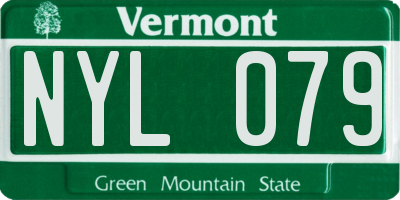 VT license plate NYL079