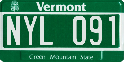 VT license plate NYL091