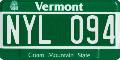 VT license plate NYL094