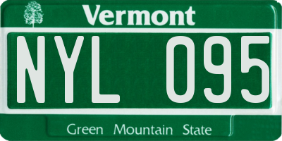 VT license plate NYL095