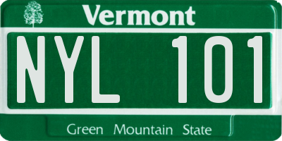 VT license plate NYL101