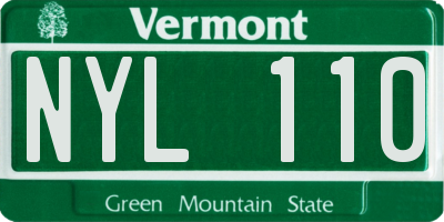 VT license plate NYL110