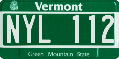 VT license plate NYL112