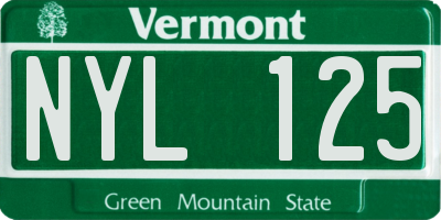 VT license plate NYL125