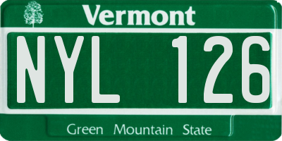 VT license plate NYL126