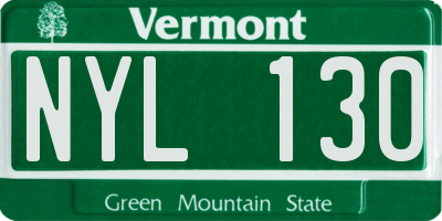 VT license plate NYL130
