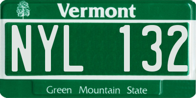 VT license plate NYL132
