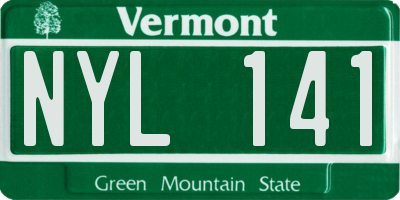 VT license plate NYL141