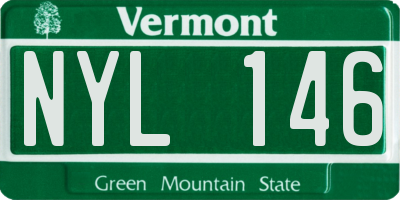 VT license plate NYL146