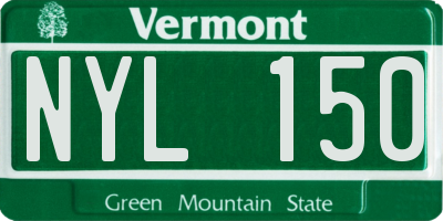 VT license plate NYL150