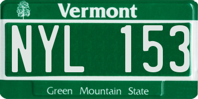 VT license plate NYL153