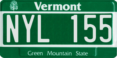 VT license plate NYL155