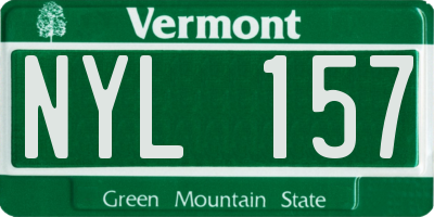 VT license plate NYL157