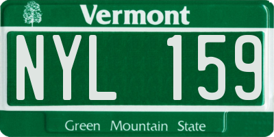 VT license plate NYL159