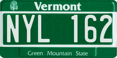 VT license plate NYL162
