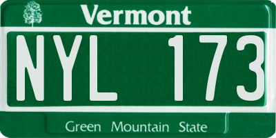 VT license plate NYL173