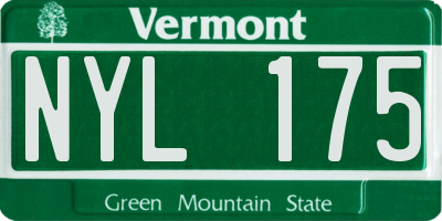 VT license plate NYL175