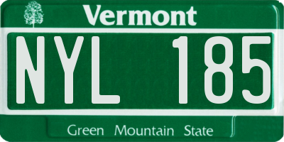 VT license plate NYL185