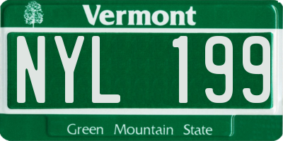 VT license plate NYL199