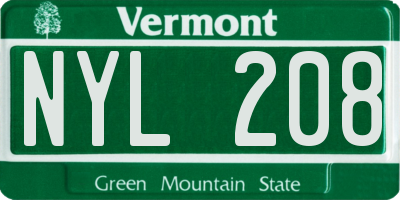 VT license plate NYL208