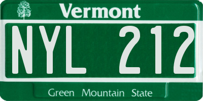 VT license plate NYL212
