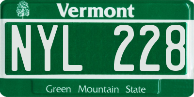 VT license plate NYL228