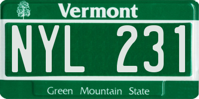 VT license plate NYL231
