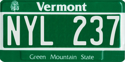 VT license plate NYL237