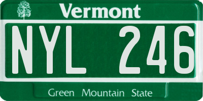 VT license plate NYL246