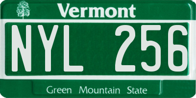 VT license plate NYL256