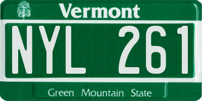 VT license plate NYL261