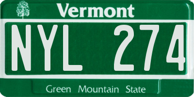VT license plate NYL274