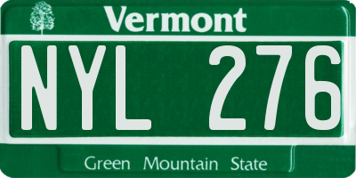 VT license plate NYL276